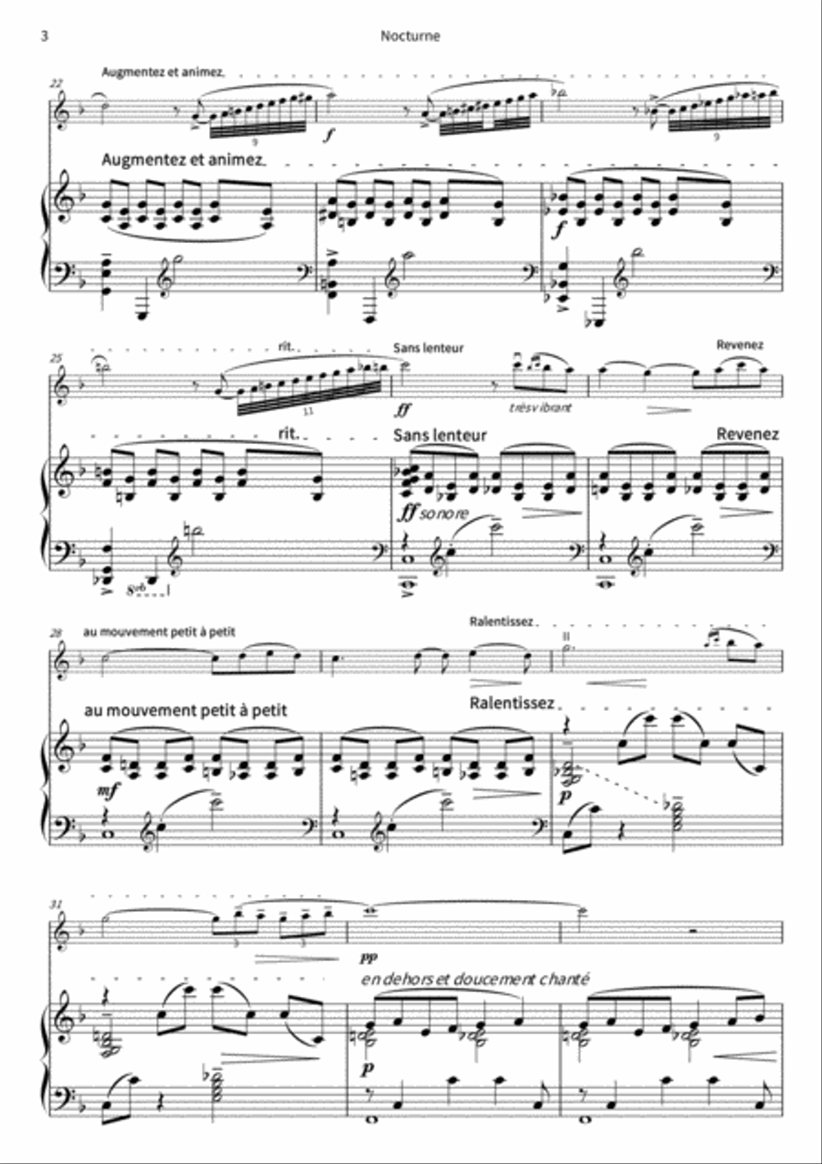 Nocturne Nocturne Violin Solo scores gallery preview page 5