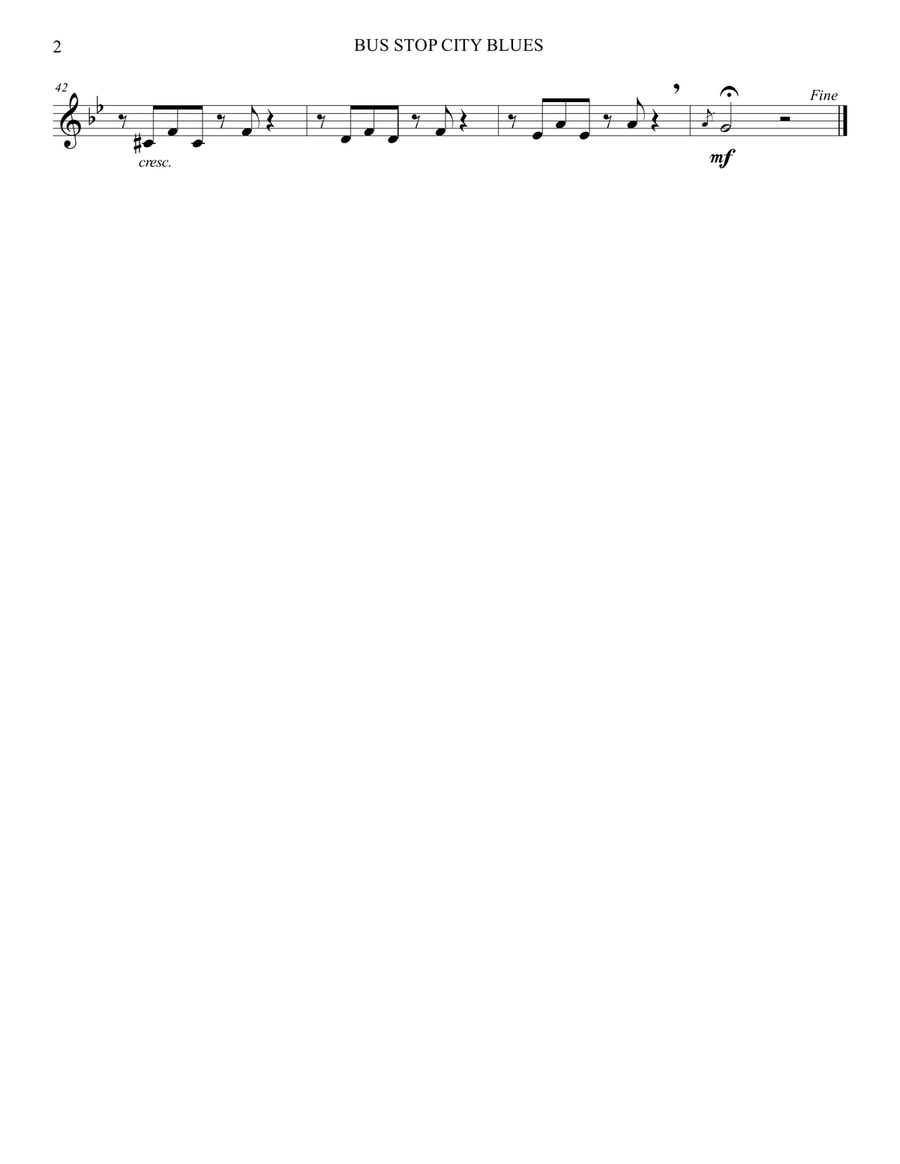 BUS STOP CITY BLUES - Clarinet Quartet Clarinet Quartet scores gallery preview page 5