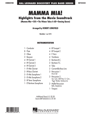Mamma Mia! - Highlights from the Movie Soundtrack - Full Score