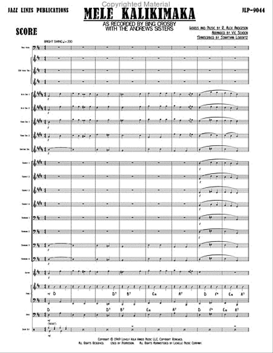 Mele Kalikimaka SSA scores gallery preview page 3