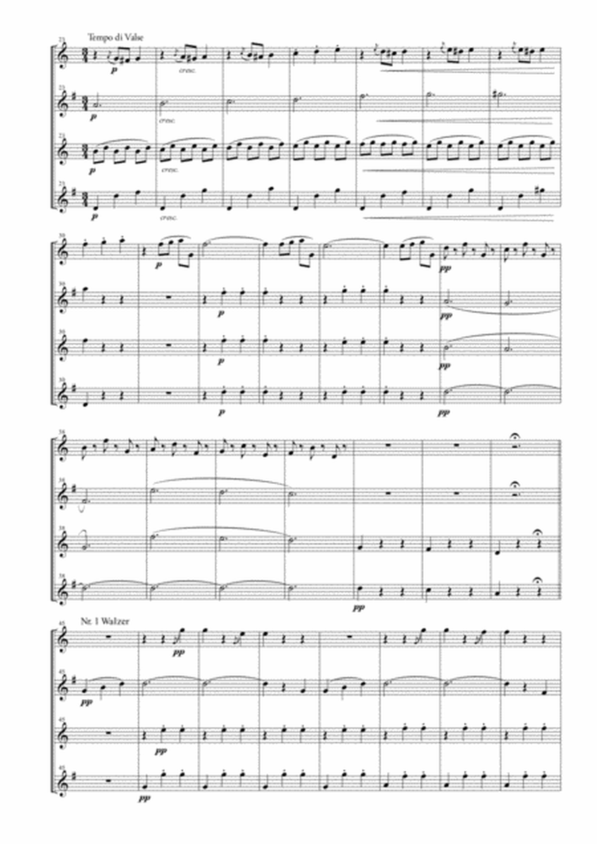 The Blue Danube Waltz for Saxophone Quartet (SATB) image number null