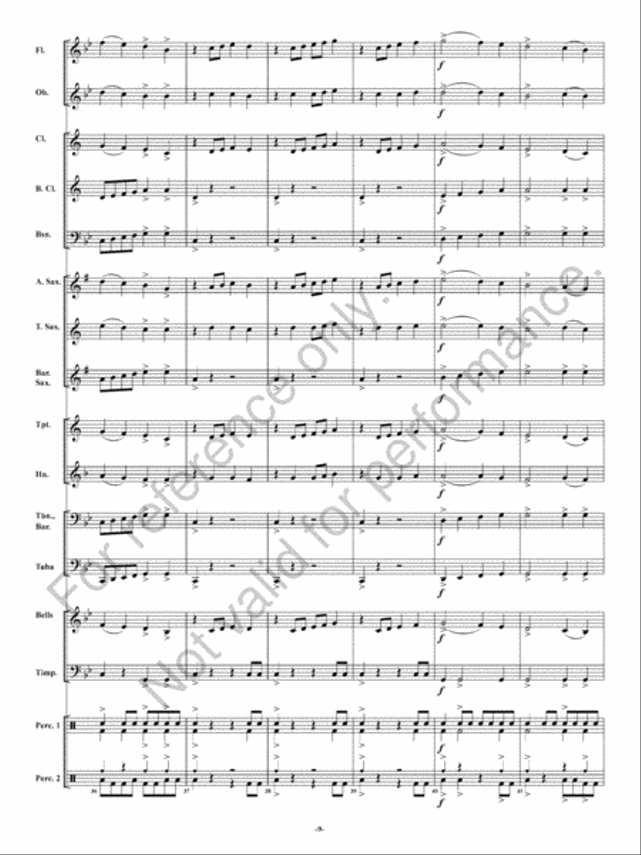 Rising Waters Concert Band scores gallery preview page 10