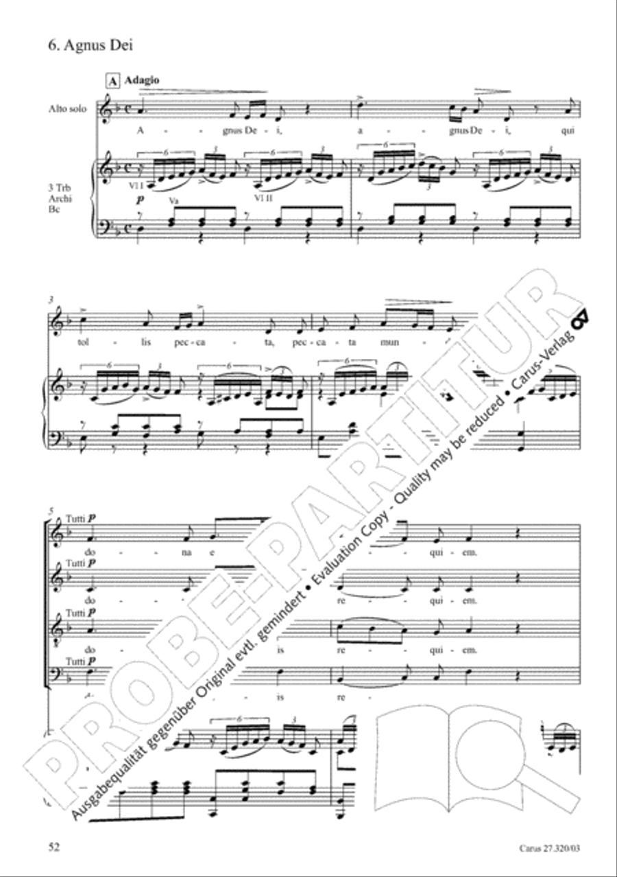 Requiem in D minor 4-Part scores gallery preview page 53