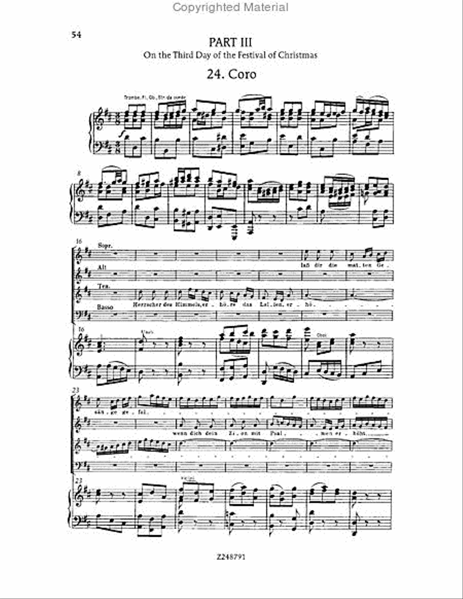 Christmas Oratorio, BWV 248 Choir scores gallery preview page 53