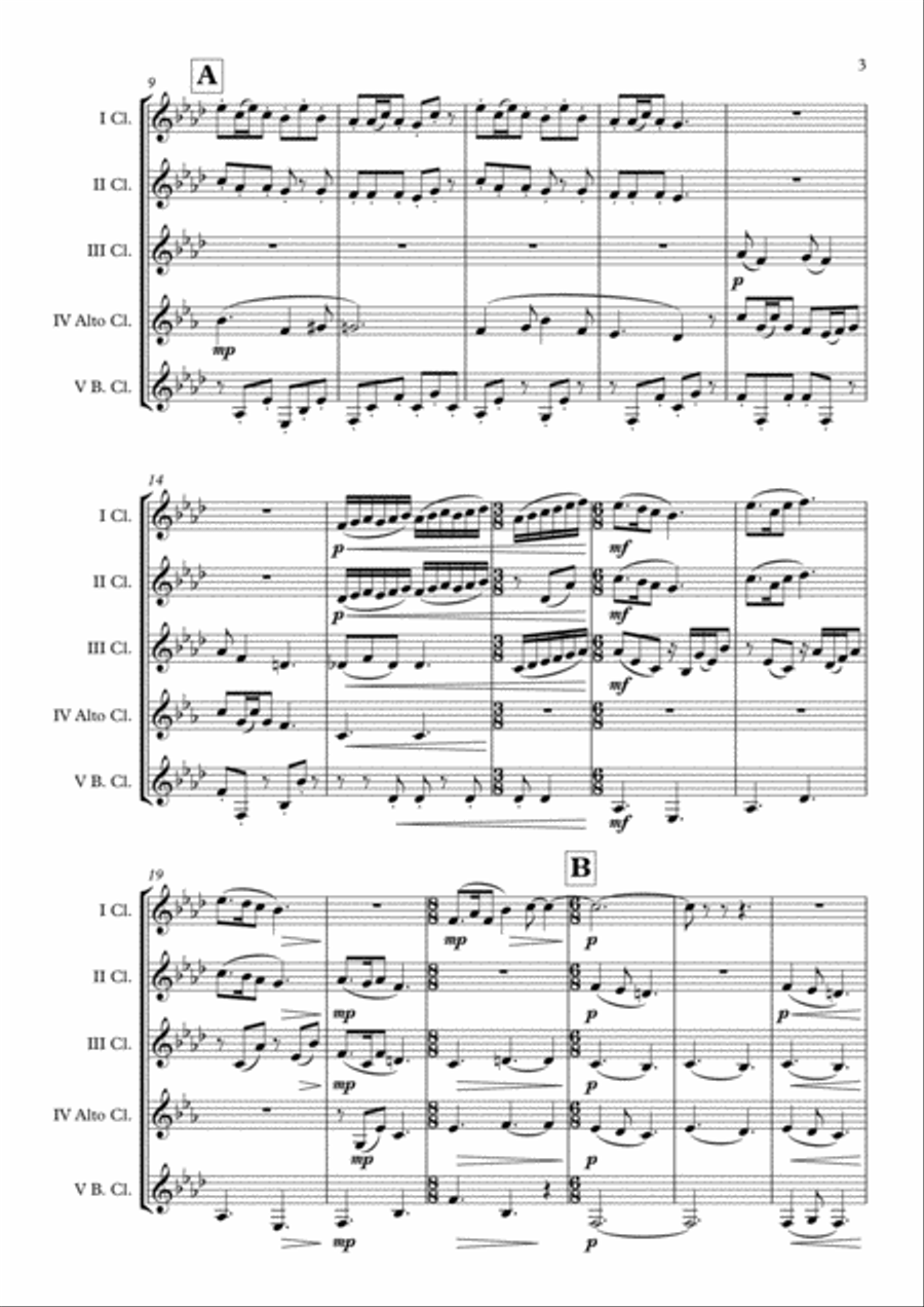 Peter Pan Peter Pan Clarinet Choir scores gallery preview page 4