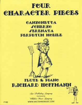Book cover for Four Character Pieces: Canzonetta, Scherzo, Serenata, Perpetum Mobile