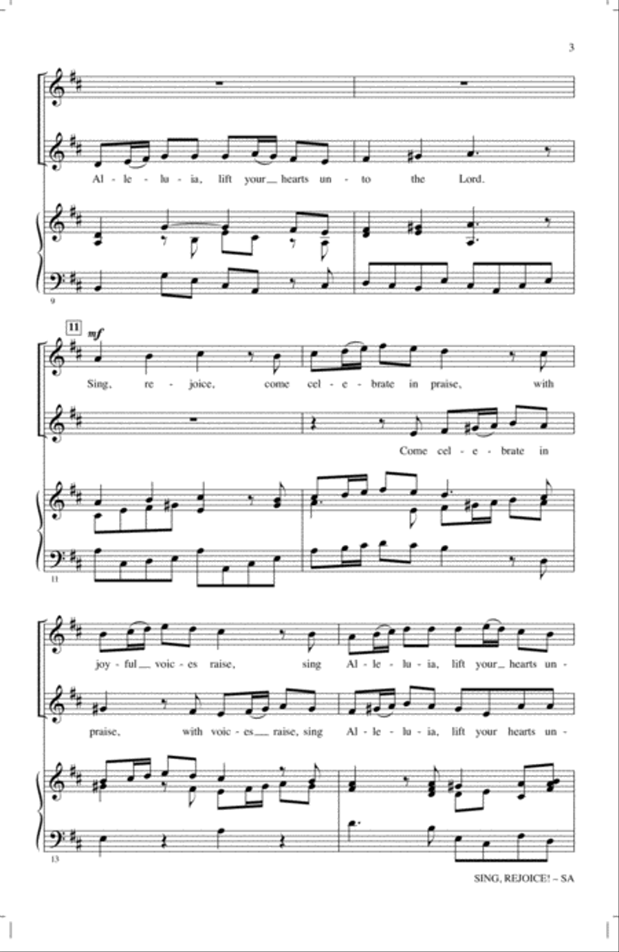 Sing, Rejoice! (from Judas Maccabaeus) 2-Part scores gallery preview page 2