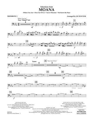 Selections from Moana - Trombone 2