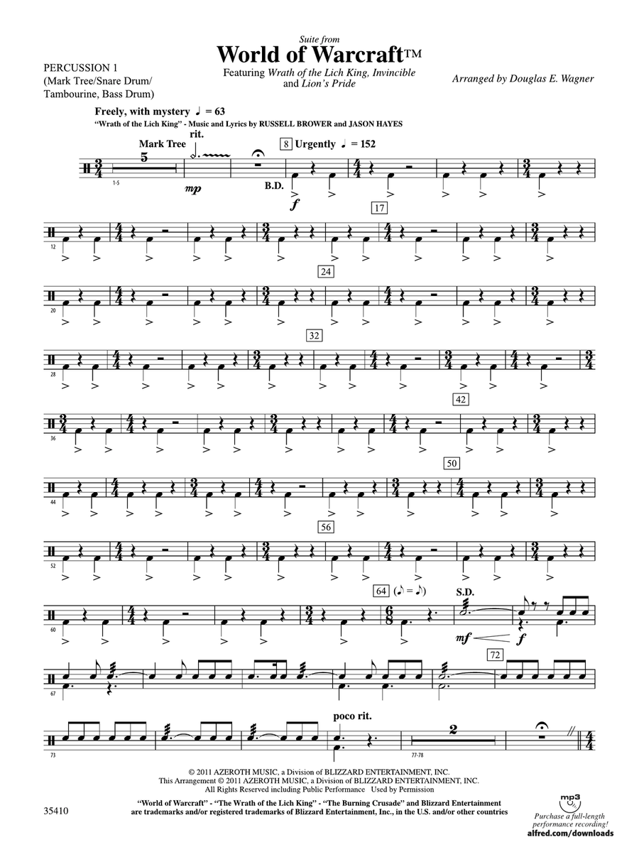 World of Warcraft, Suite from: 1st Percussion