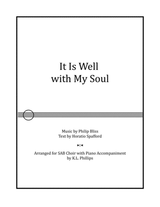 Book cover for It Is Well With My Soul - SAB Choir with Piano Accompaniment