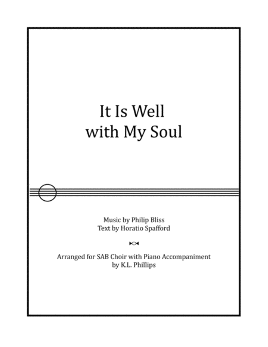 Book cover for It Is Well With My Soul - SAB Choir with Piano Accompaniment