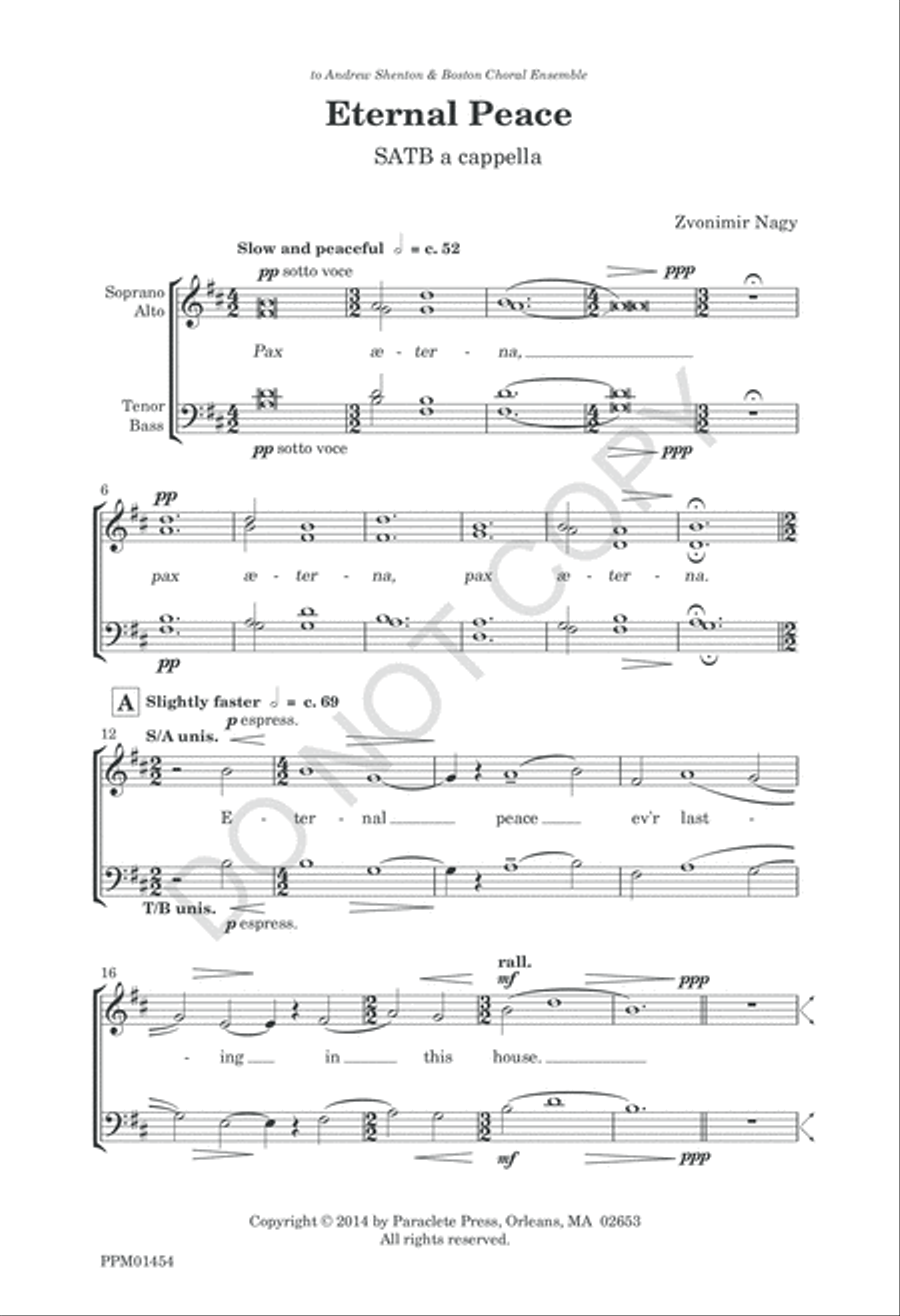 Eternal Peace - SATB 4-Part scores gallery preview page 4