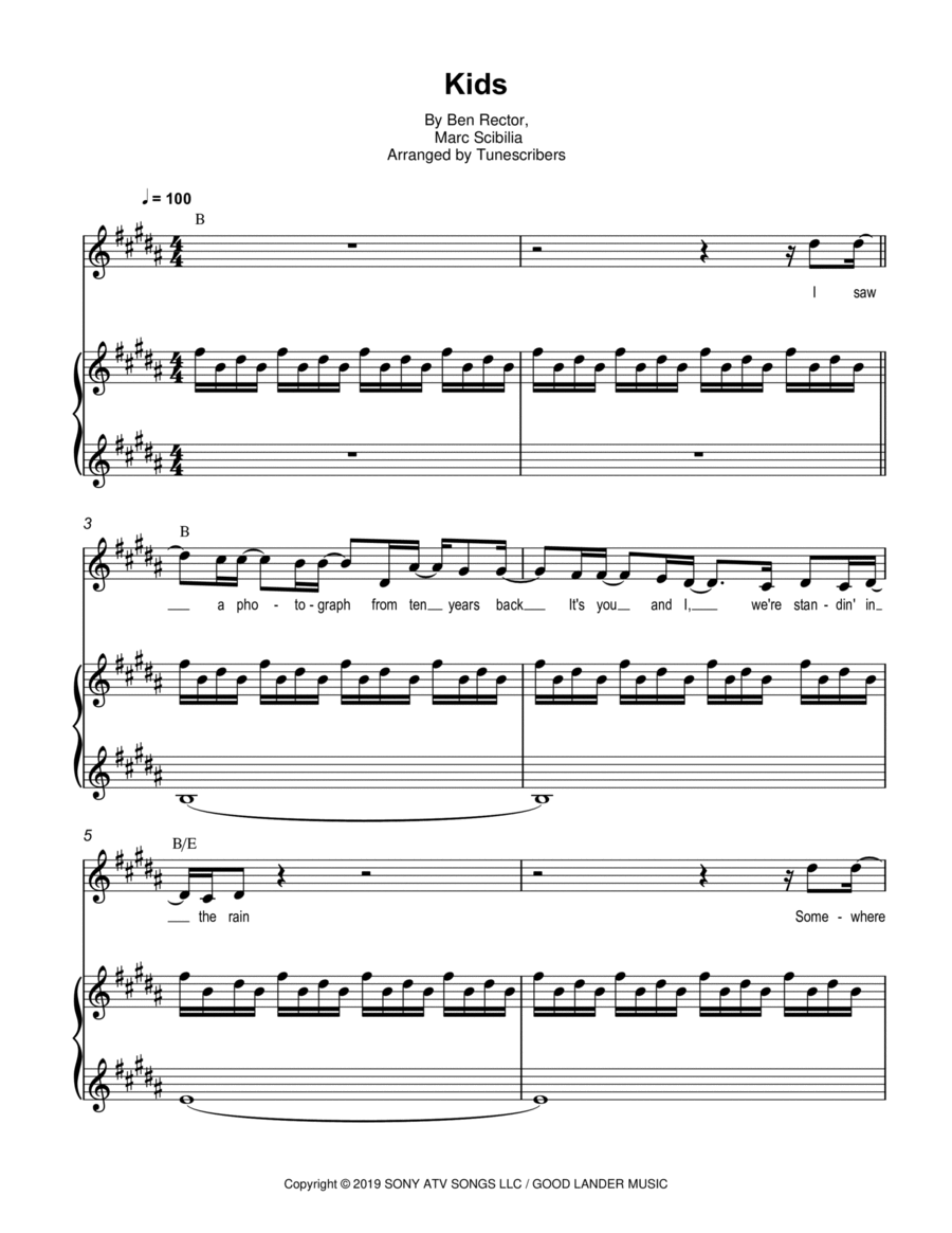 Kids Kids Voice scores gallery preview page 1