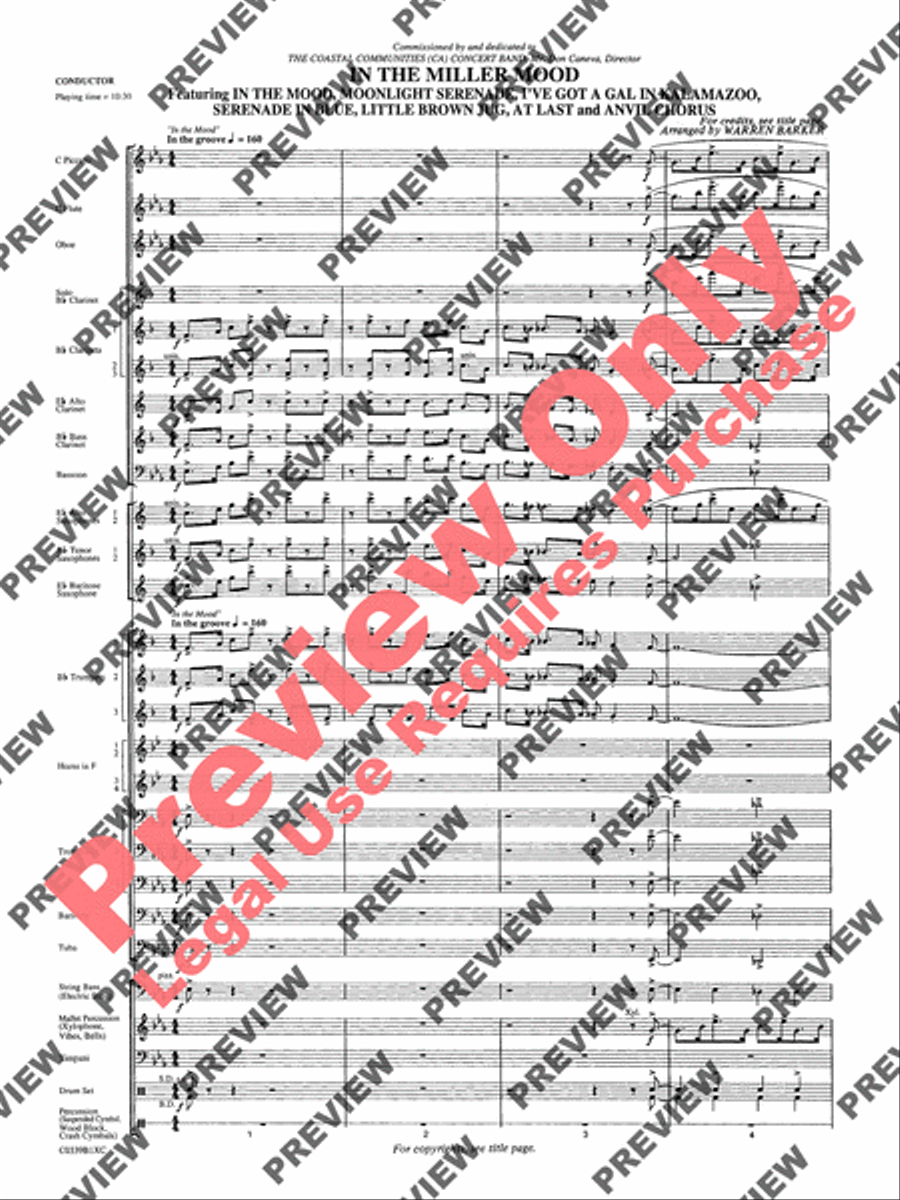 In the Miller Mood Concert Band scores gallery preview page 4
