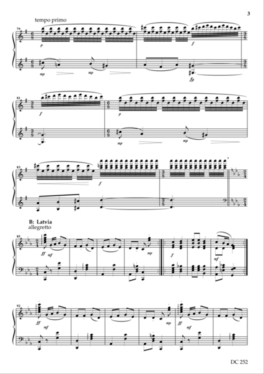 Baltic Dances - arranged for piano Piano Solo scores gallery preview page 3