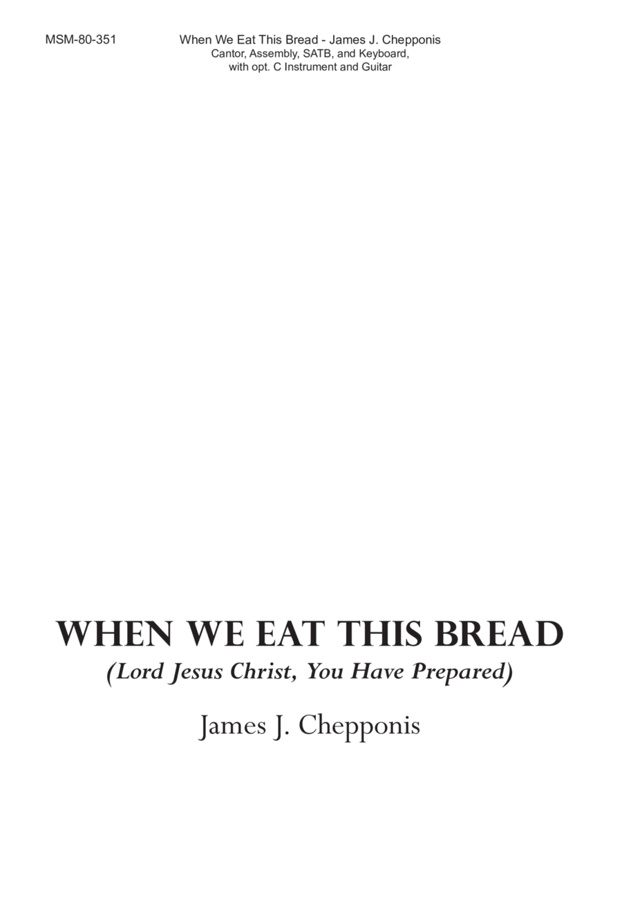 When We Eat This Bread 4-Part scores gallery preview page 1