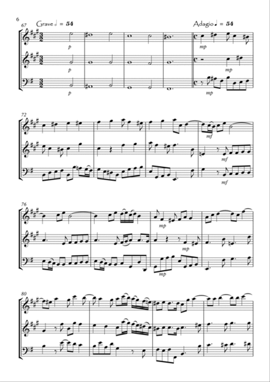 Sonata No.4 Op.2 Woodwind Trio scores gallery preview page 6