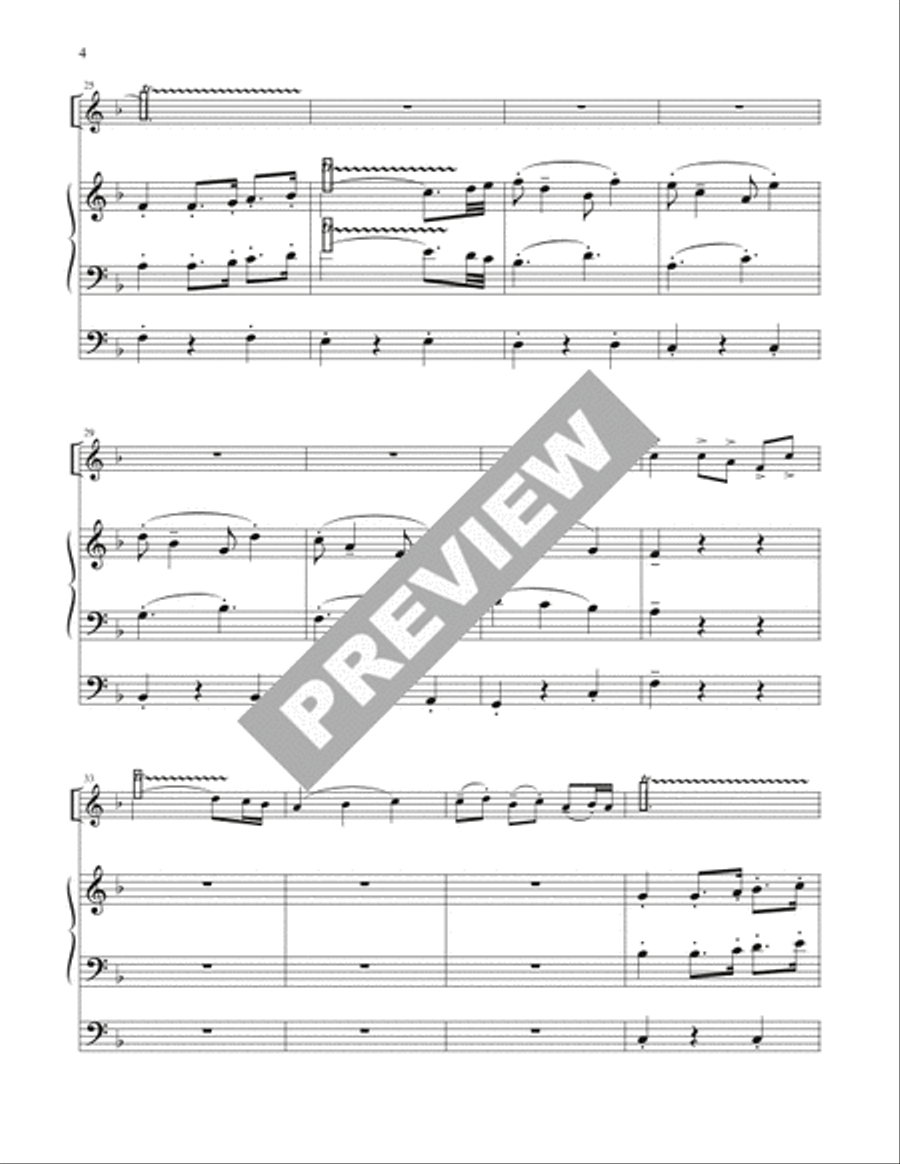 Praise to the Lord, the Almighty - Full Score and Parts 4-Part scores gallery preview page 3