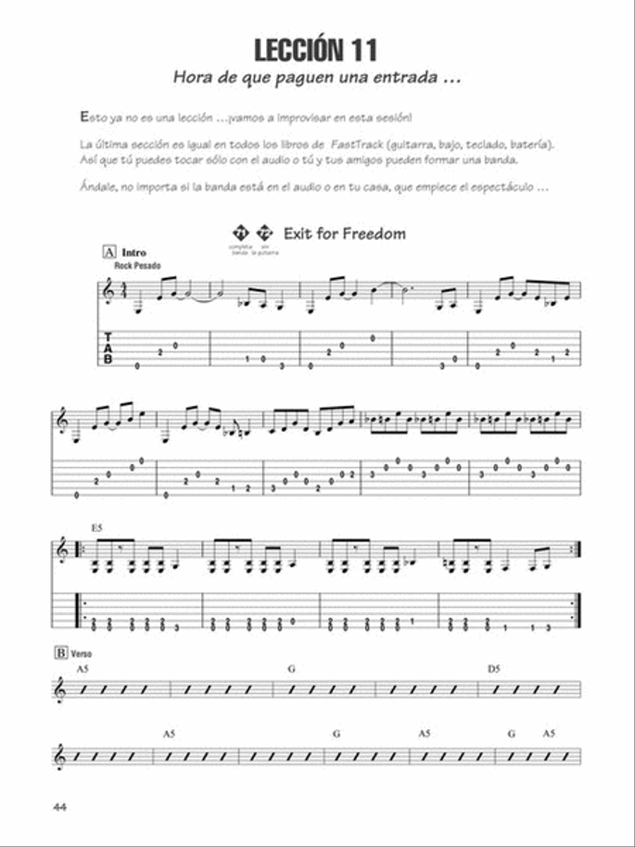 FastTrack Guitar Method – Spanish Edition - Level 1 Guitar Tablature scores gallery preview page 12
