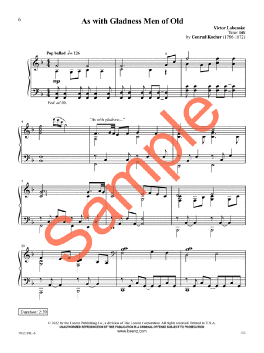 Glory Shone Around Piano Solo scores gallery preview page 7