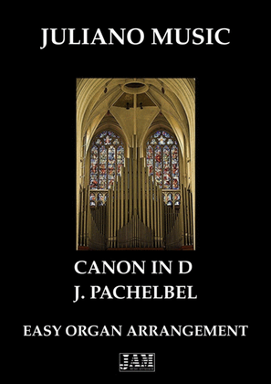 Book cover for CANON IN D (EASY ORGAN - C VERSION) - J. PACHELBEL