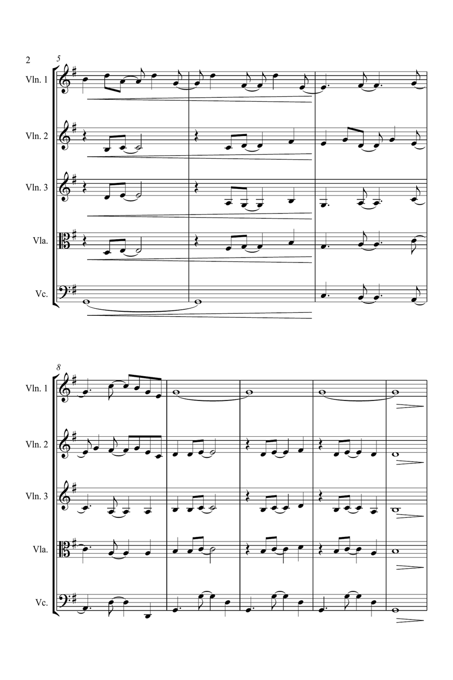 Tribute - for String Quartet String Quartet scores gallery preview page 2
