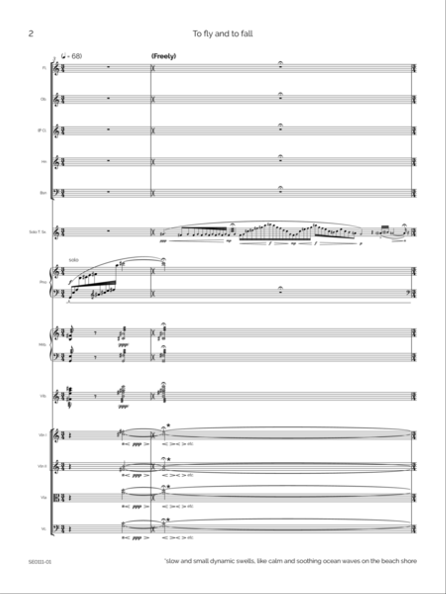 To fly and to fall (Concerto for Tenor Saxophone & Chamber Ensemble) Bassoon scores gallery preview page 6