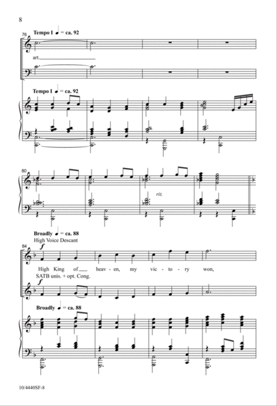 Be Thou My Vision 4-Part scores gallery preview page 8