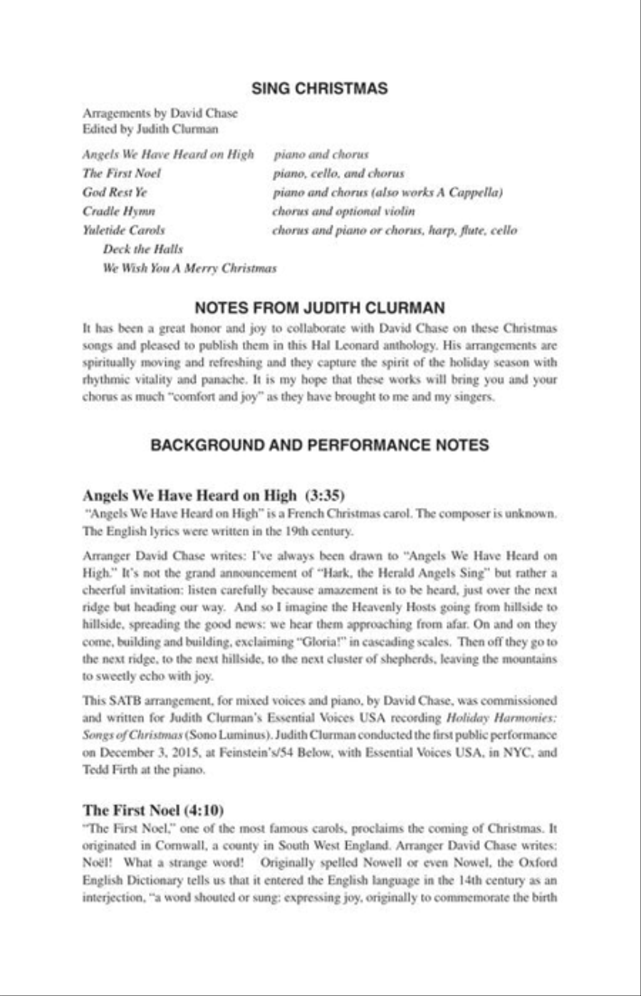 Sing Christmas - The Carol Arrangements of David Chase 4-Part scores gallery preview page 3