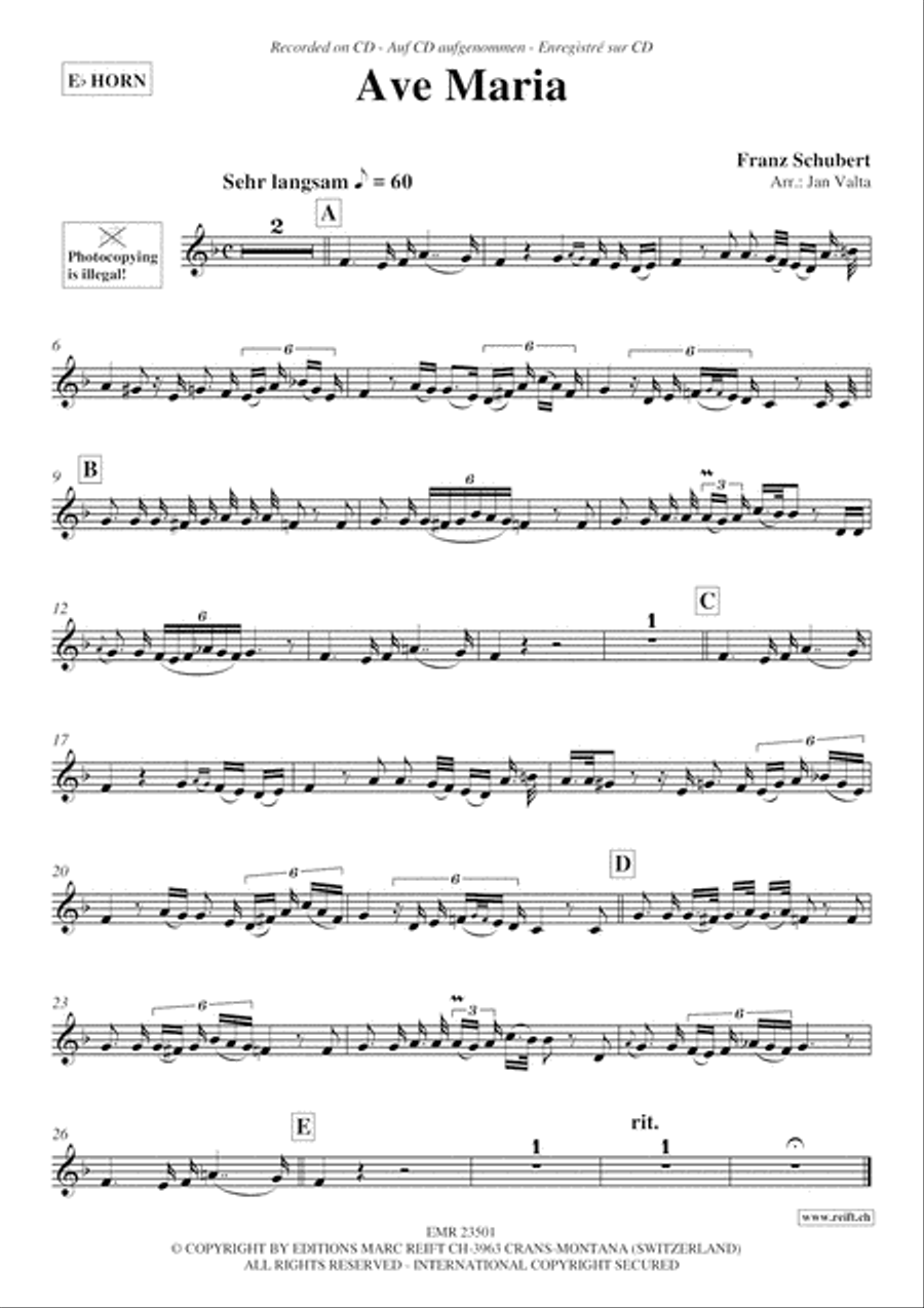 Ave Maria Horn scores gallery preview page 3