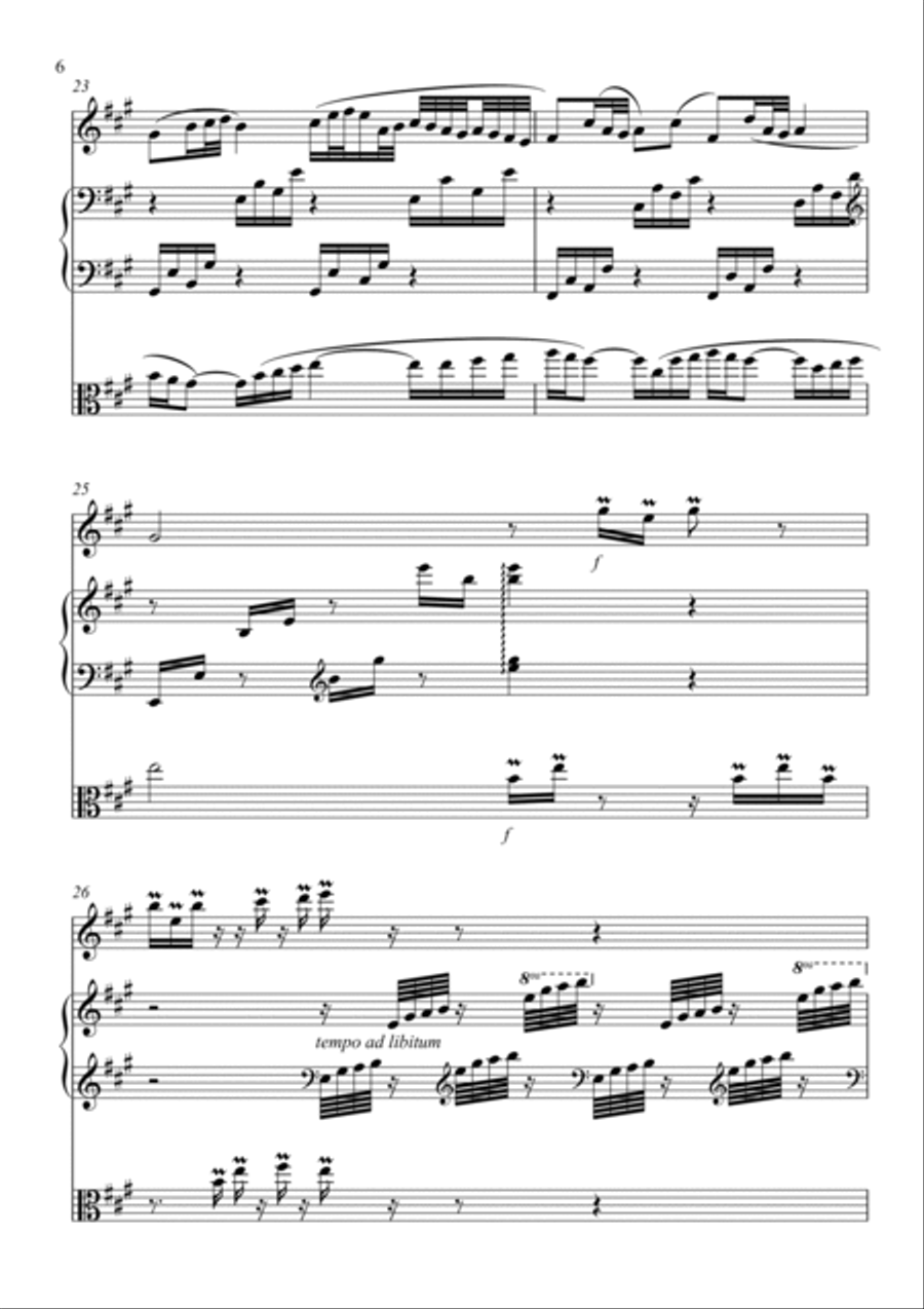 Swans are gliding through the raindrops - trio for harp, flute and viola op. 26 b Small Ensemble scores gallery preview page 6
