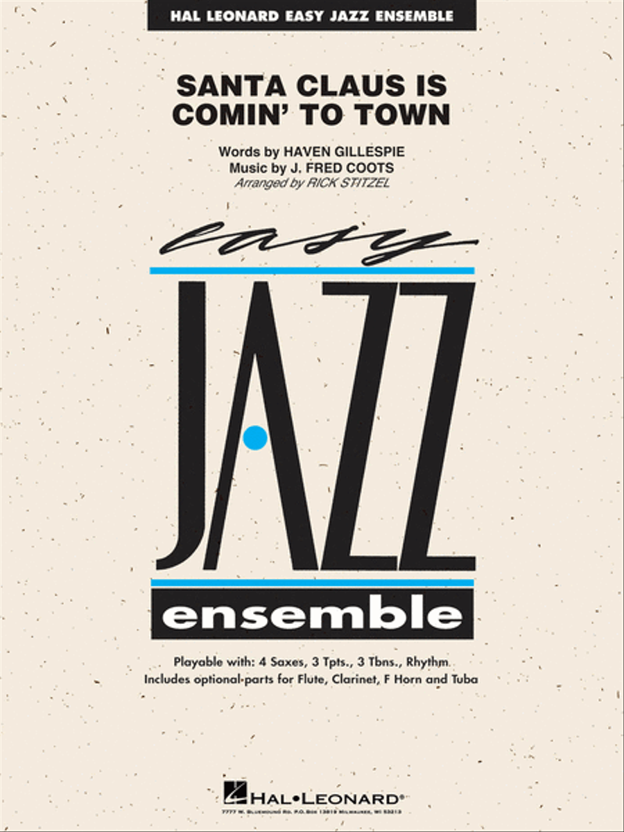 Santa Claus Is Comin' to Town Jazz Ensemble scores gallery preview page 1