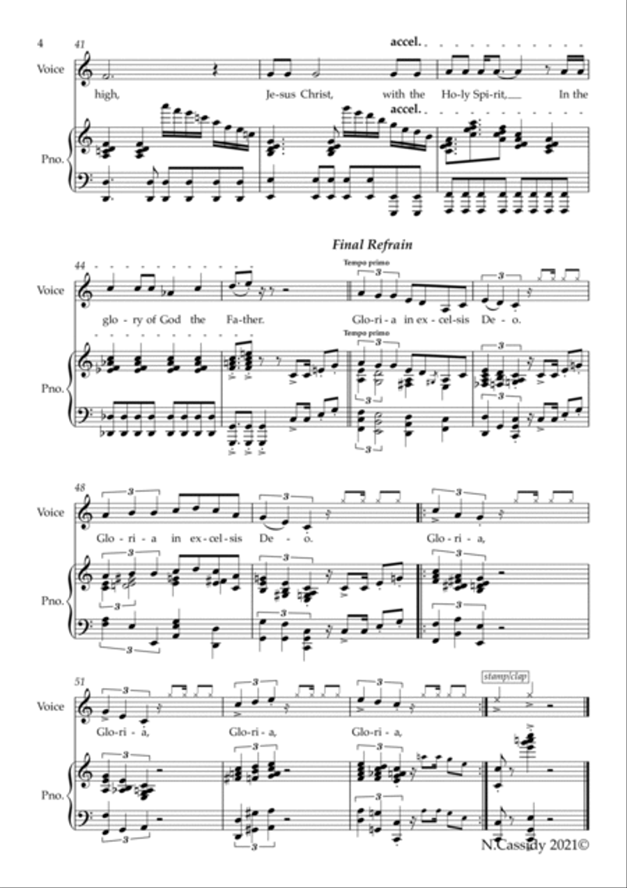 St. Aidan's Mass Unison Choir scores gallery preview page 5