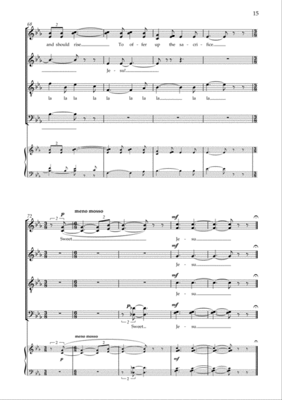 Morning Song for the Christ Child / The Birthday of Thy King 4-Part scores gallery preview page 4