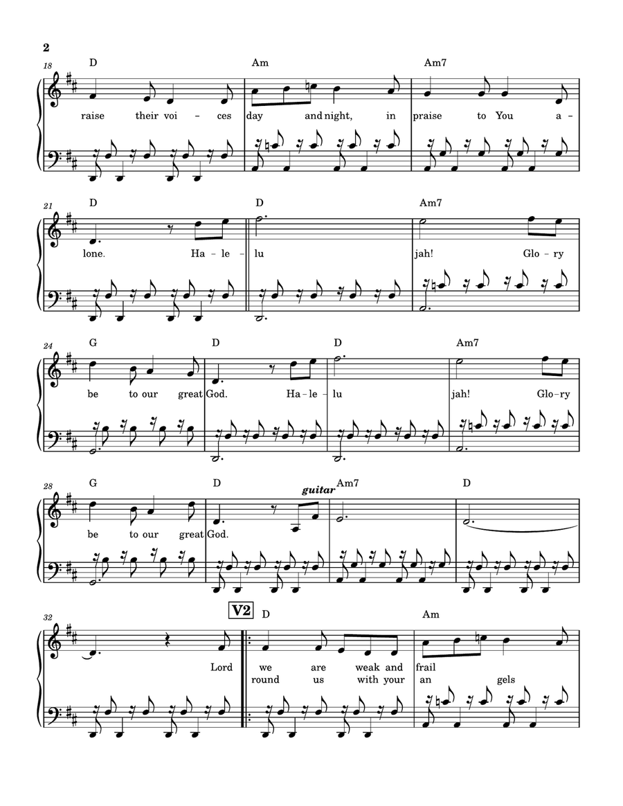 Our Great God Piano, Vocal, Guitar scores gallery preview page 2
