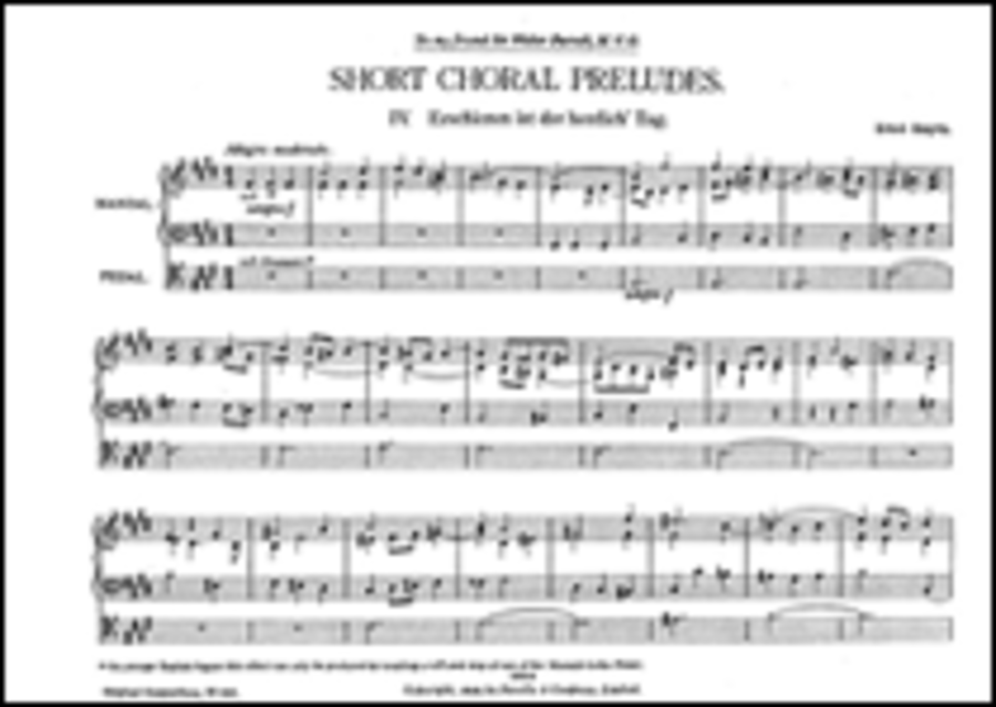 Ethel Smyth: Short Choral Preludes: Nos 4-5 for Organ