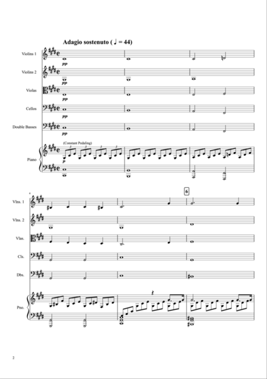 Moonlight Sonata String Orchestra scores gallery preview page 2