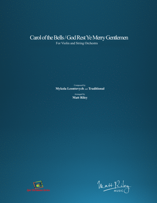 Book cover for Carol of the Bells / God Rest Ye Merry Gentlemen - Violin & String Orchestra