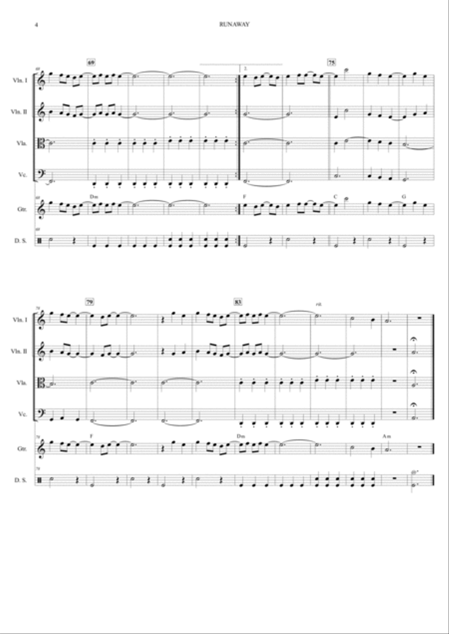Runaway String Quartet scores gallery preview page 5