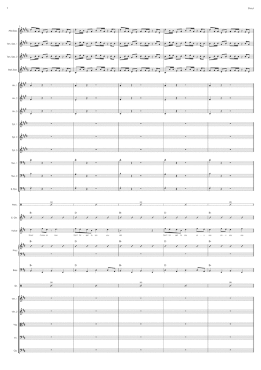 Shout Shout Jazz Ensemble scores gallery preview page 2
