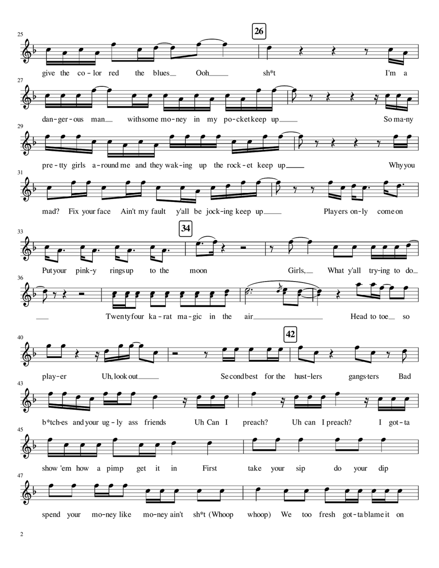 24K Magic 24K Magic Alto Saxophone scores gallery preview page 2