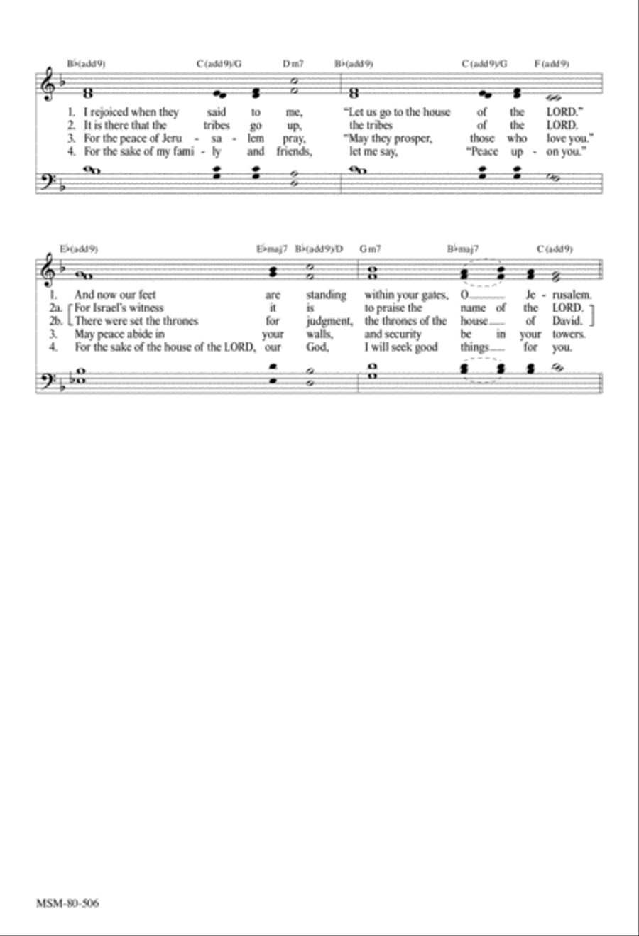 Psalm 122 Psalm 122 4-Part scores gallery preview page 2