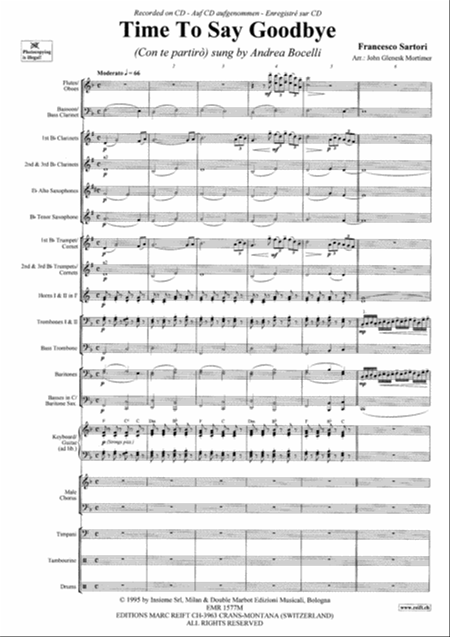 Time To Say Goodbye Men's Choir scores gallery preview page 5