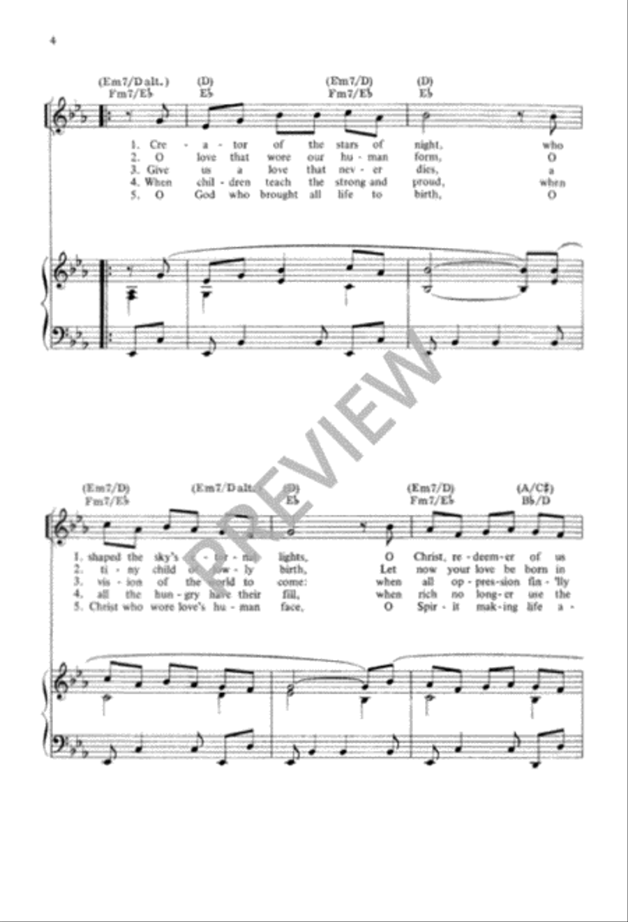 Creator of the Stars of Night Unison Choir scores gallery preview page 5