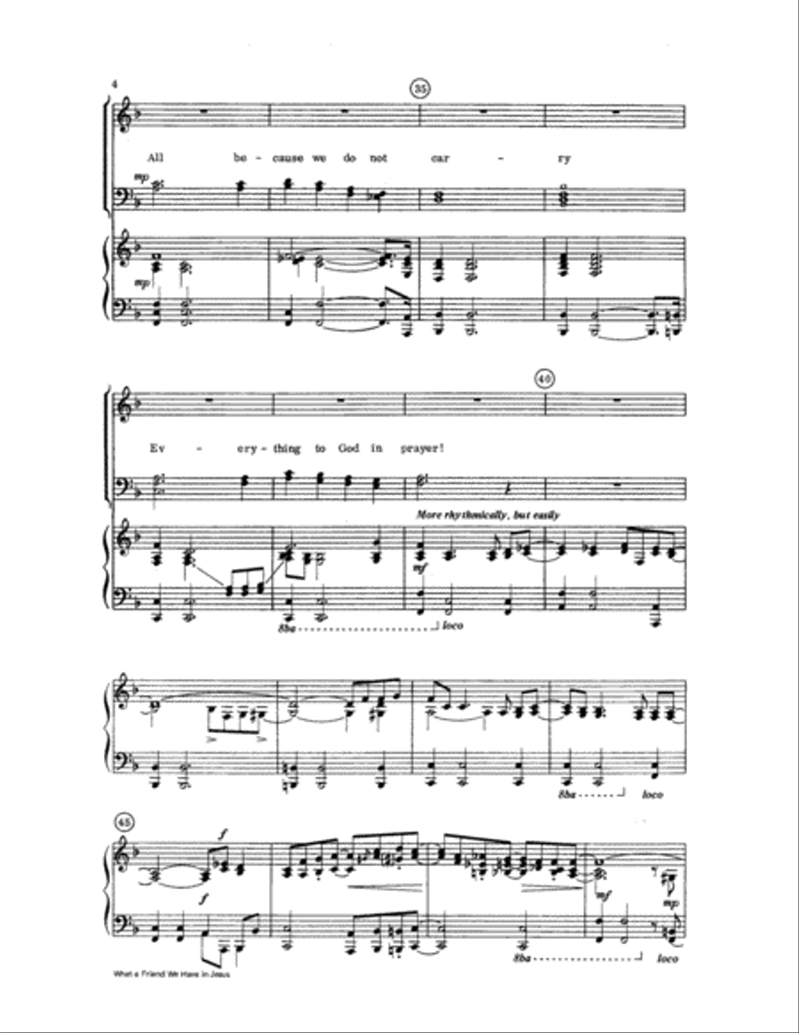 What a Friend We Have in Jesus Choir scores gallery preview page 4