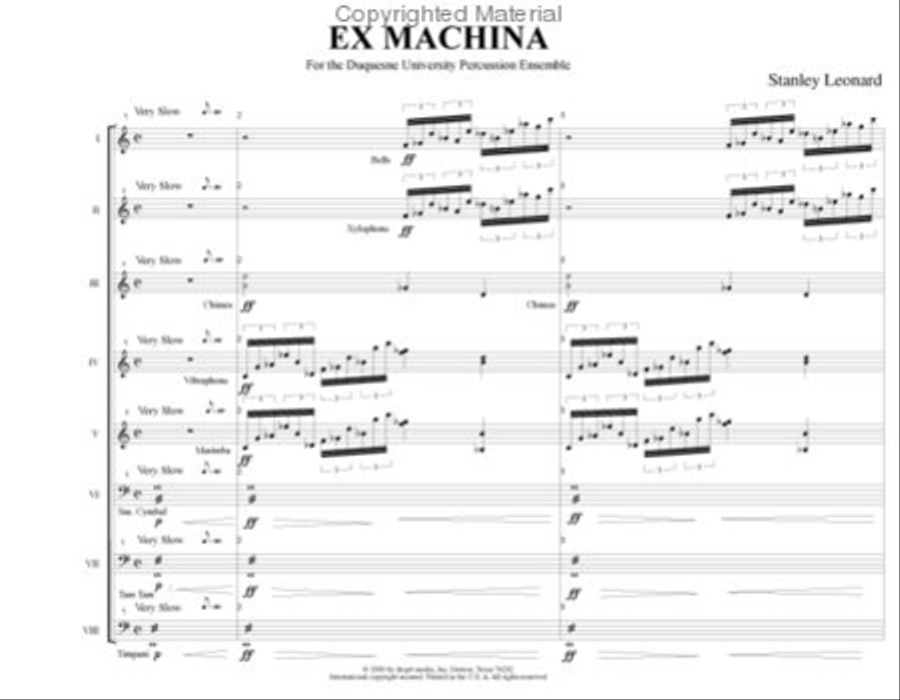 Ex Machina Percussion Ensemble scores gallery preview page 3