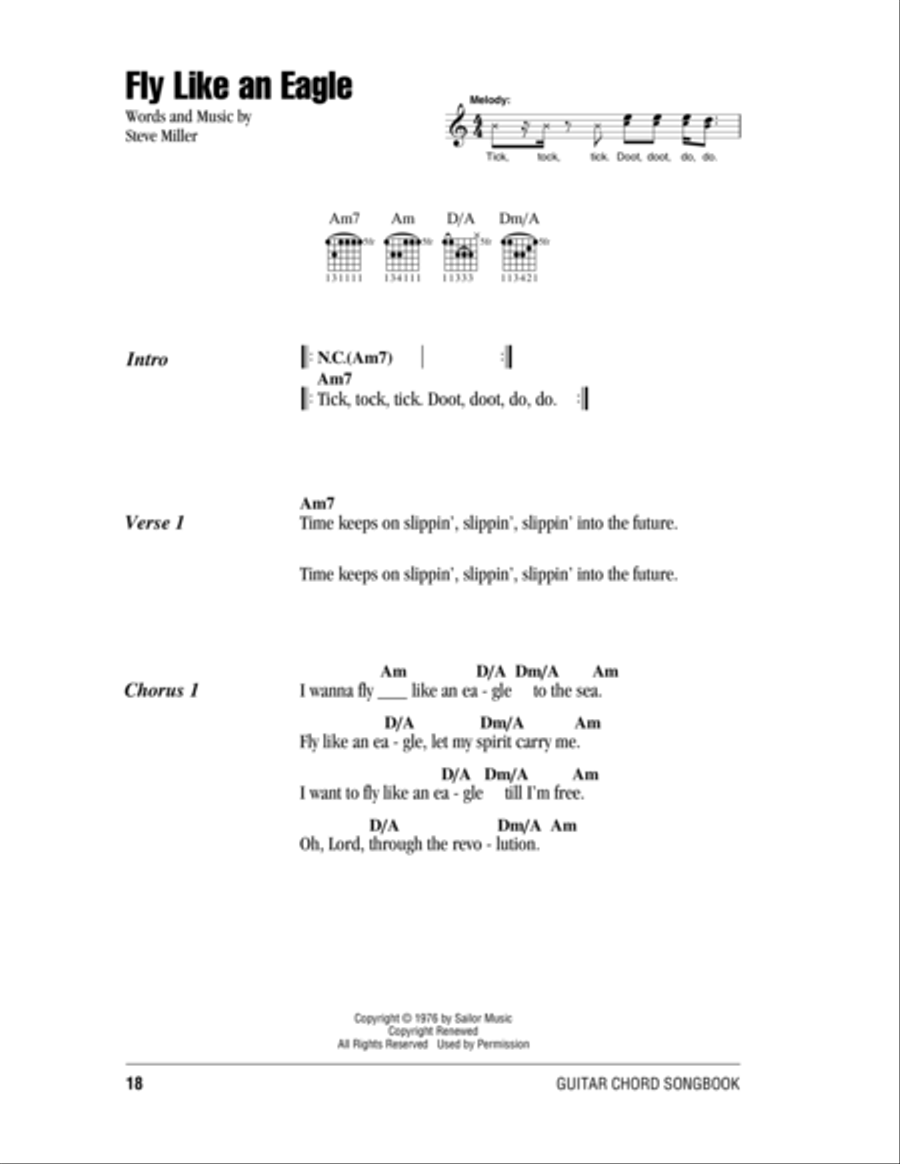 Fly Like An Eagle Acoustic Guitar scores gallery preview page 1