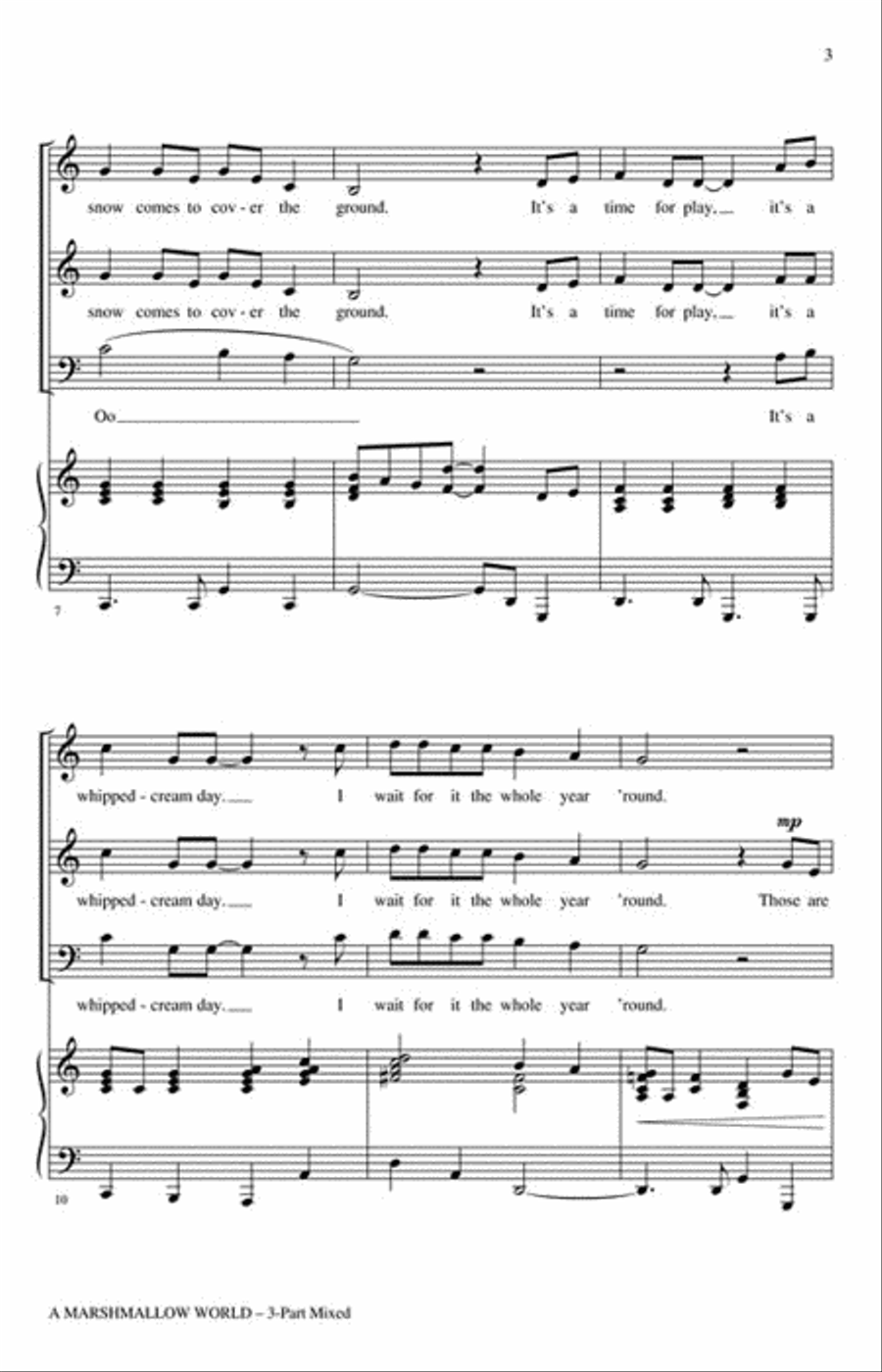 A Marshmallow World A Marshmallow World 3-Part scores gallery preview page 3