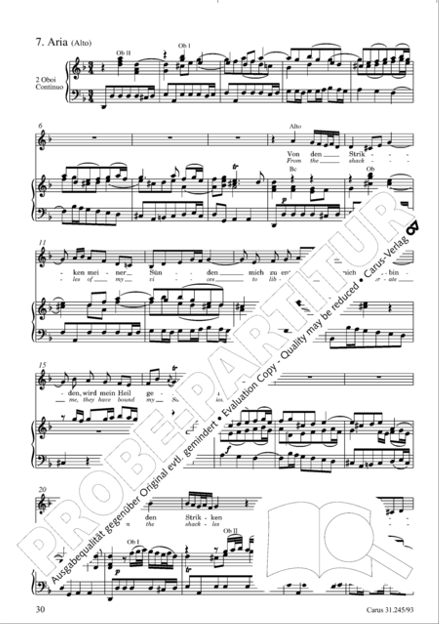 St. John Passion (Johannes-Passion) 4-Part scores gallery preview page 31