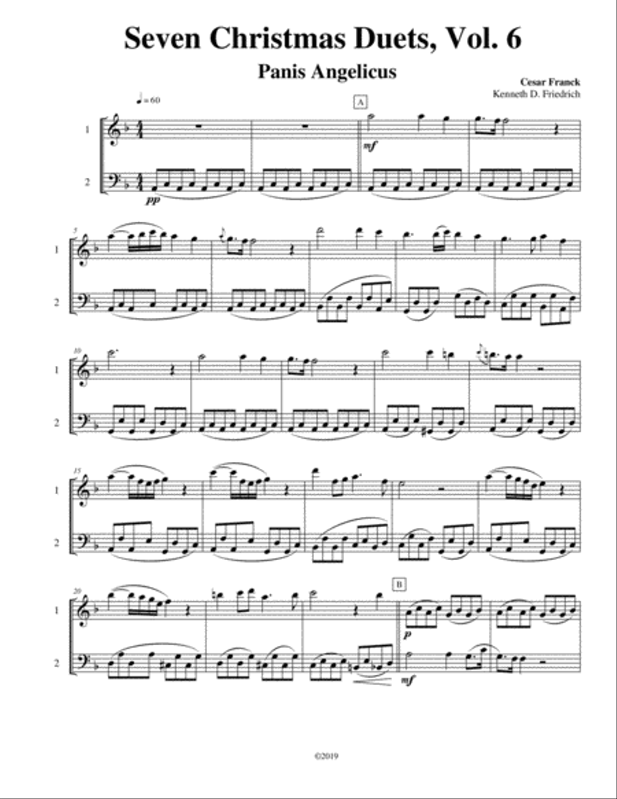 Seven Christmas Duets, Vol. 6 Cello scores gallery preview page 1